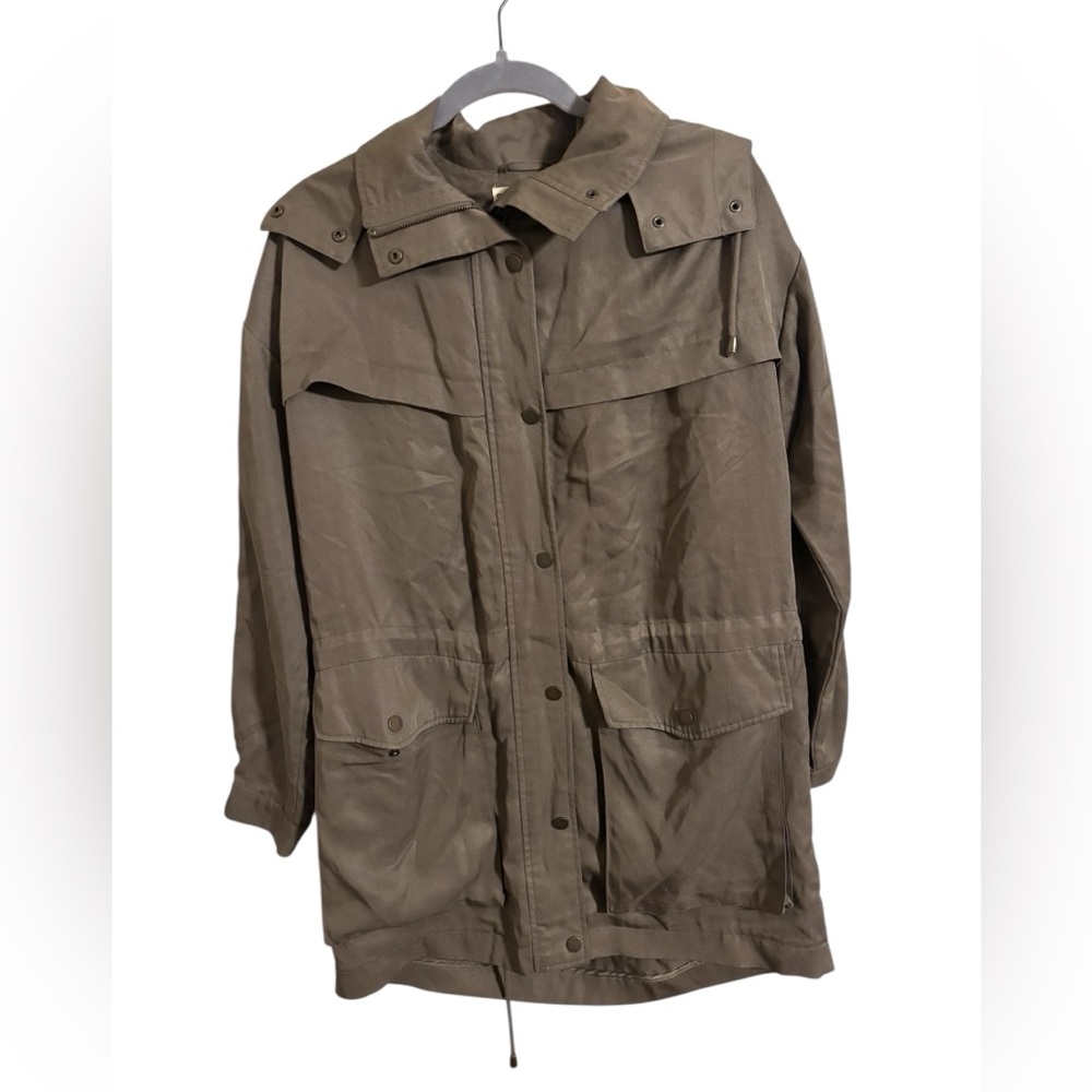 Zara Basic Olive‎ Green Utility Lightweight Jacket Women’s Small